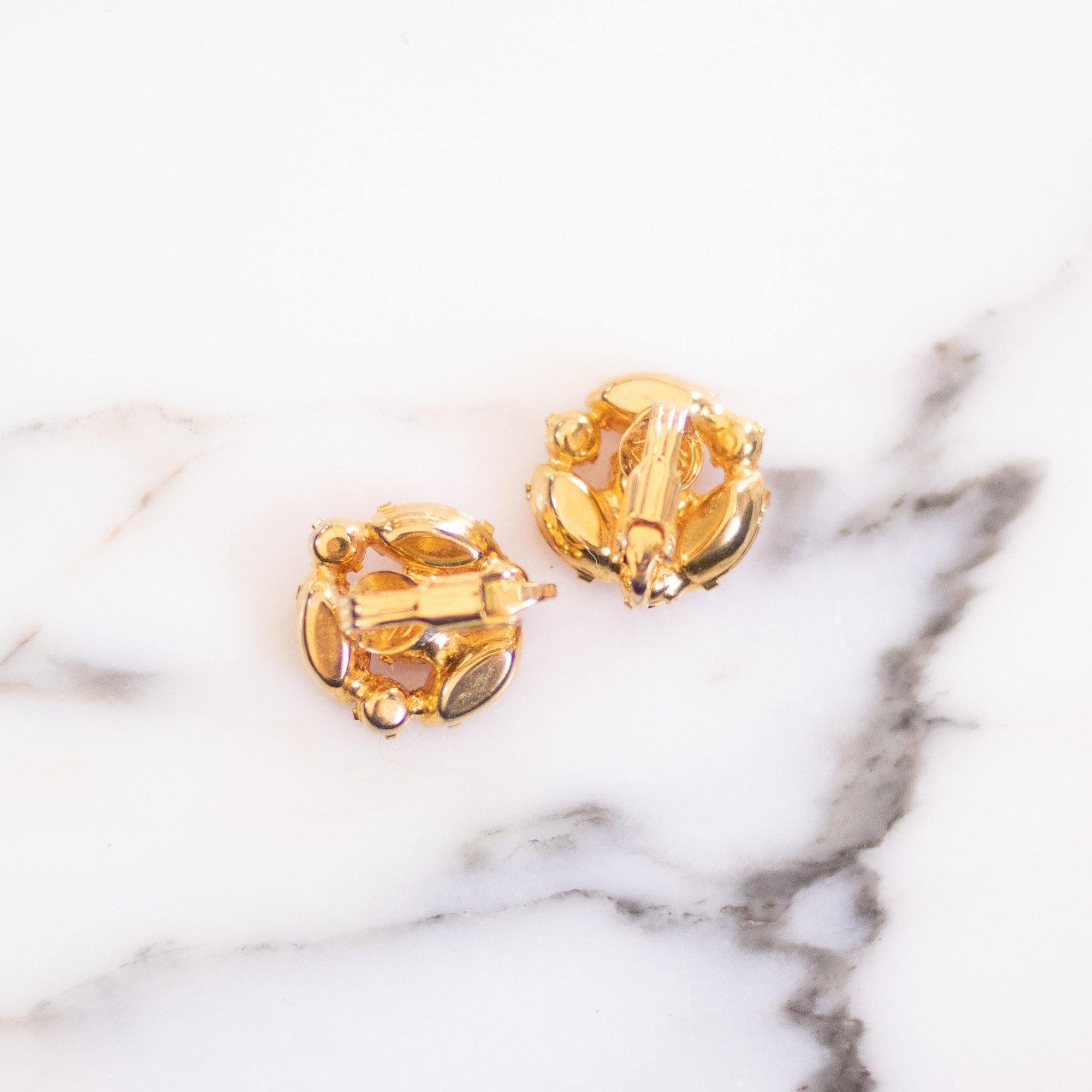 Vintage Light and Dark Pink Rhinestone Earrings by Vintage Meet Modern - Vintage Meet Modern Vintage Jewelry - Chicago, Illinois - #oldhollywoodglamour #vintagemeetmodern #designervintage #jewelrybox #antiquejewelry #vintagejewelry