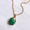 Vintage Crown Trifari Green Ladybug Pendant Necklace by Crown Trifari - Vintage Meet Modern Vintage Jewelry - Chicago, Illinois - #oldhollywoodglamour #vintagemeetmodern #designervintage #jewelrybox #antiquejewelry #vintagejewelry