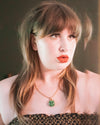 Vintage Crown Trifari Green Ladybug Pendant Necklace by Crown Trifari - Vintage Meet Modern Vintage Jewelry - Chicago, Illinois - #oldhollywoodglamour #vintagemeetmodern #designervintage #jewelrybox #antiquejewelry #vintagejewelry