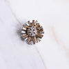 Vintage Gold and Diamante Baguette Rhinestone Flower Brooch by B. David - Vintage Meet Modern Vintage Jewelry - Chicago, Illinois - #oldhollywoodglamour #vintagemeetmodern #designervintage #jewelrybox #antiquejewelry #vintagejewelry