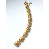 Vintage Mid Century Modern Era Gold Scroll Link Bracelet with Diamante Rhinestones by Unsigned Beauty - Vintage Meet Modern Vintage Jewelry - Chicago, Illinois - #oldhollywoodglamour #vintagemeetmodern #designervintage #jewelrybox #antiquejewelry #vintagejewelry