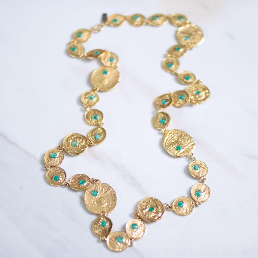 Vintage Pauline Rader Vintage Coin Statement Necklace by Pauline Rader - Vintage Meet Modern Vintage Jewelry - Chicago, Illinois - #oldhollywoodglamour #vintagemeetmodern #designervintage #jewelrybox #antiquejewelry #vintagejewelry