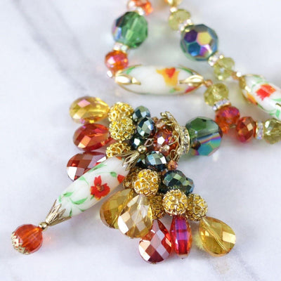 Vintage Vendome Art Glass Tassel Necklace by Vendome - Vintage Meet Modern Vintage Jewelry - Chicago, Illinois - #oldhollywoodglamour #vintagemeetmodern #designervintage #jewelrybox #antiquejewelry #vintagejewelry