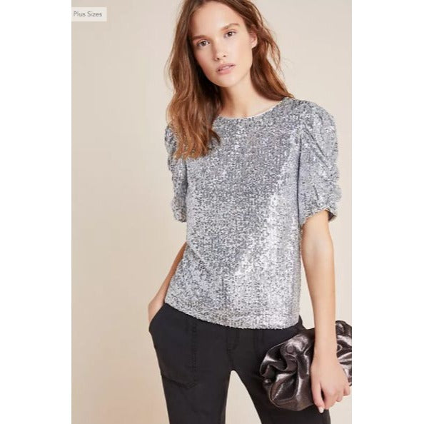 Anthropologie Marie Sequined Blouse by Anthropologie - Vintage Meet Modern Vintage Jewelry - Chicago, Illinois - #oldhollywoodglamour #vintagemeetmodern #designervintage #jewelrybox #antiquejewelry #vintagejewelry