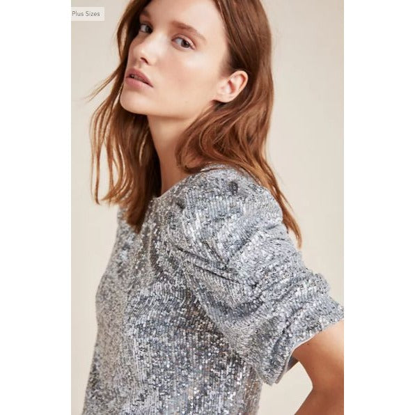 Anthropologie Marie Sequined Blouse by Anthropologie - Vintage Meet Modern Vintage Jewelry - Chicago, Illinois - #oldhollywoodglamour #vintagemeetmodern #designervintage #jewelrybox #antiquejewelry #vintagejewelry