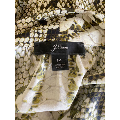 J.Crew Snakeskin Animal Print Pussy Bow Blouse by J.Crew - Vintage Meet Modern Vintage Jewelry - Chicago, Illinois - #oldhollywoodglamour #vintagemeetmodern #designervintage #jewelrybox #antiquejewelry #vintagejewelry