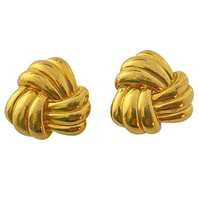 Vintage Napier Gold Knot Statement Earrings by Napier - Vintage Meet Modern Vintage Jewelry - Chicago, Illinois - #oldhollywoodglamour #vintagemeetmodern #designervintage #jewelrybox #antiquejewelry #vintagejewelry