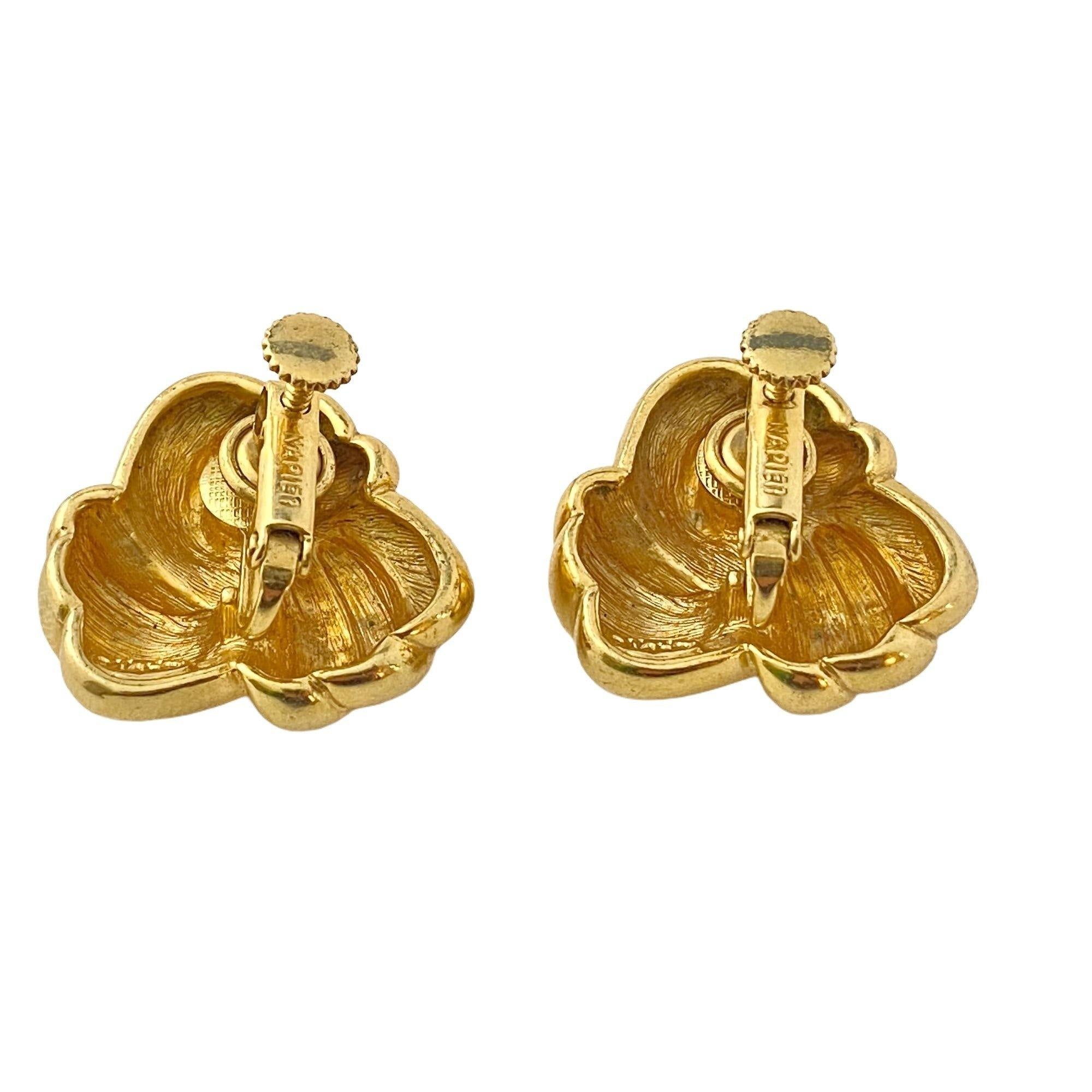Vintage Napier Gold Knot Statement Earrings by Napier - Vintage Meet Modern Vintage Jewelry - Chicago, Illinois - #oldhollywoodglamour #vintagemeetmodern #designervintage #jewelrybox #antiquejewelry #vintagejewelry