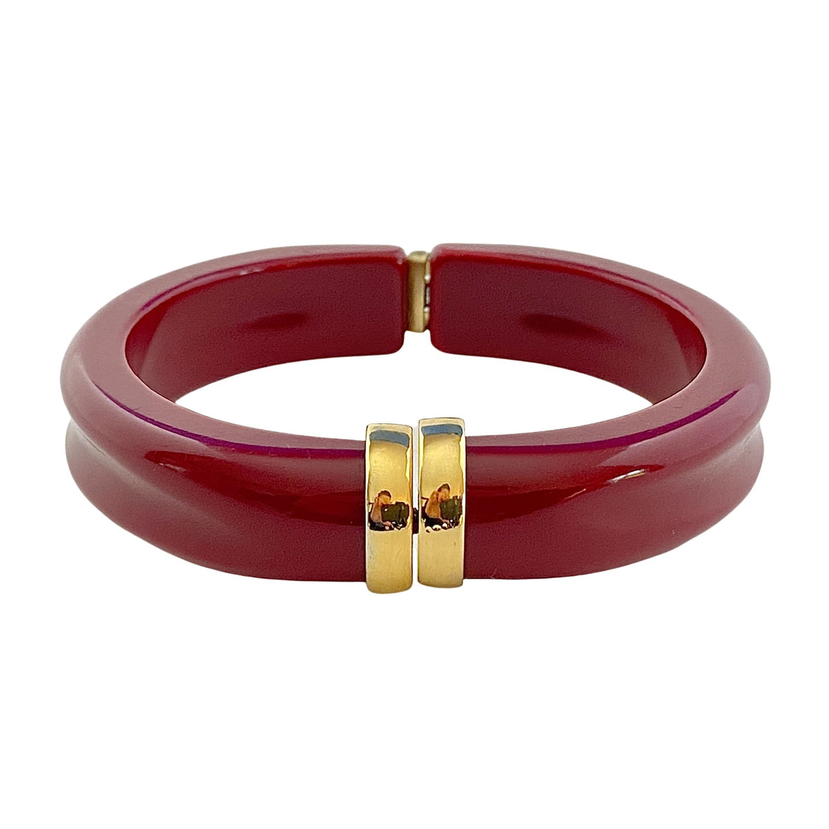 Vintage Avon Burnt Red and Gold Hinged Bracelet