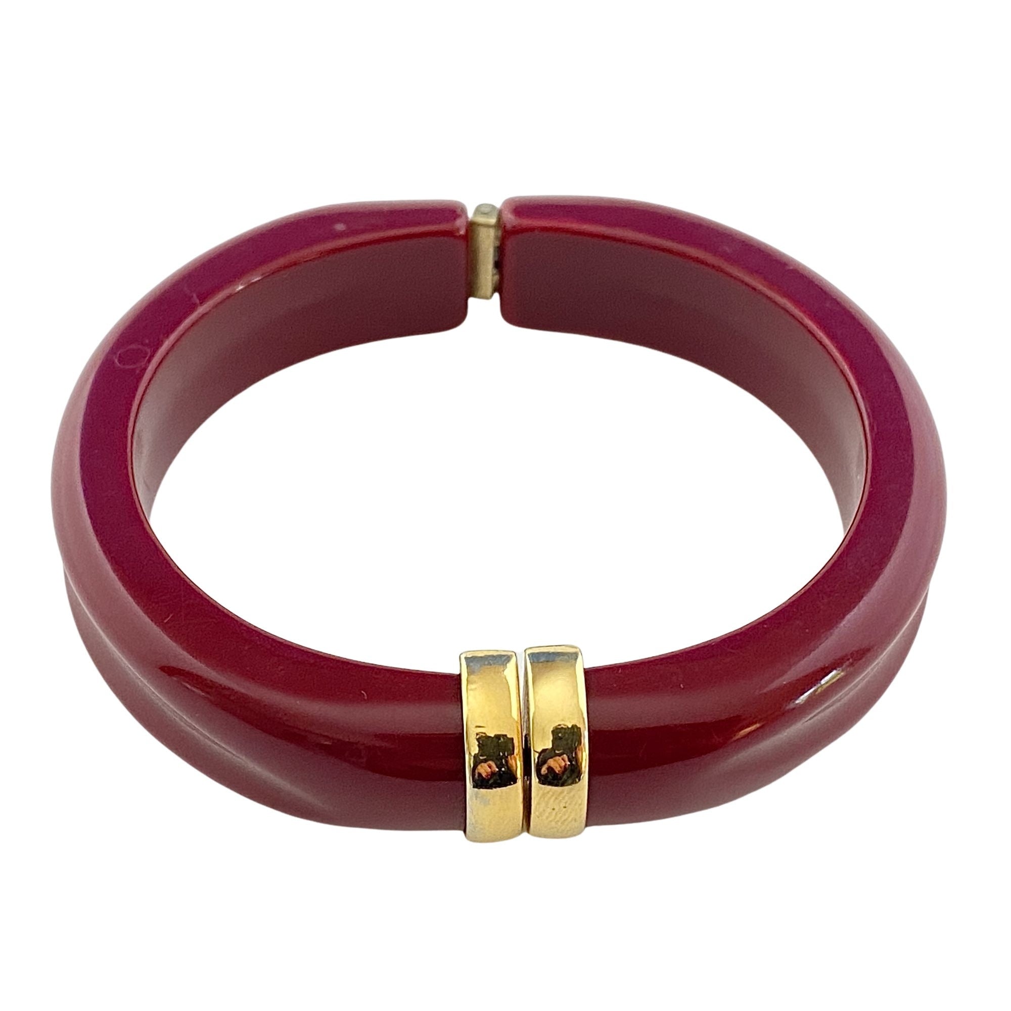 Vintage Avon Burnt Red and Gold Hinged Bracelet by Avon - Vintage Meet Modern Vintage Jewelry - Chicago, Illinois - #oldhollywoodglamour #vintagemeetmodern #designervintage #jewelrybox #antiquejewelry #vintagejewelry