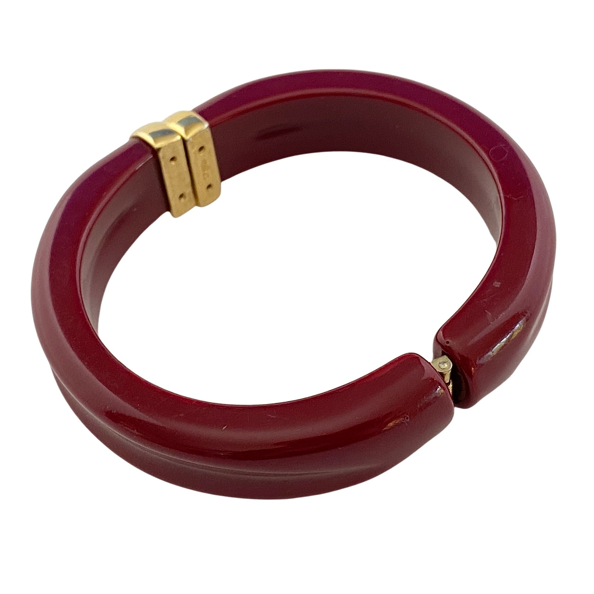 Vintage Avon Burnt Red and Gold Hinged Bracelet by Avon - Vintage Meet Modern Vintage Jewelry - Chicago, Illinois - #oldhollywoodglamour #vintagemeetmodern #designervintage #jewelrybox #antiquejewelry #vintagejewelry