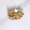 Vintage Blue and Aurora Borealis Rhinestone Brooch by Unsigned Beauty - Vintage Meet Modern Vintage Jewelry - Chicago, Illinois - #oldhollywoodglamour #vintagemeetmodern #designervintage #jewelrybox #antiquejewelry #vintagejewelry