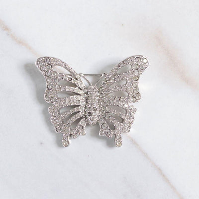 Vintage Swarovski Pave Crystal Butterfly Brooch by Swarovski - Vintage Meet Modern Vintage Jewelry - Chicago, Illinois - #oldhollywoodglamour #vintagemeetmodern #designervintage #jewelrybox #antiquejewelry #vintagejewelry