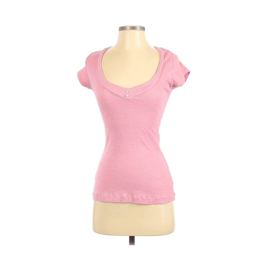 Vintage Charlotte Tarantola Pink with Silver Sparkle Short Sleeve T-Shirt by Charlotte Tarantola - Vintage Meet Modern Vintage Jewelry - Chicago, Illinois - #oldhollywoodglamour #vintagemeetmodern #designervintage #jewelrybox #antiquejewelry #vintagejewelry