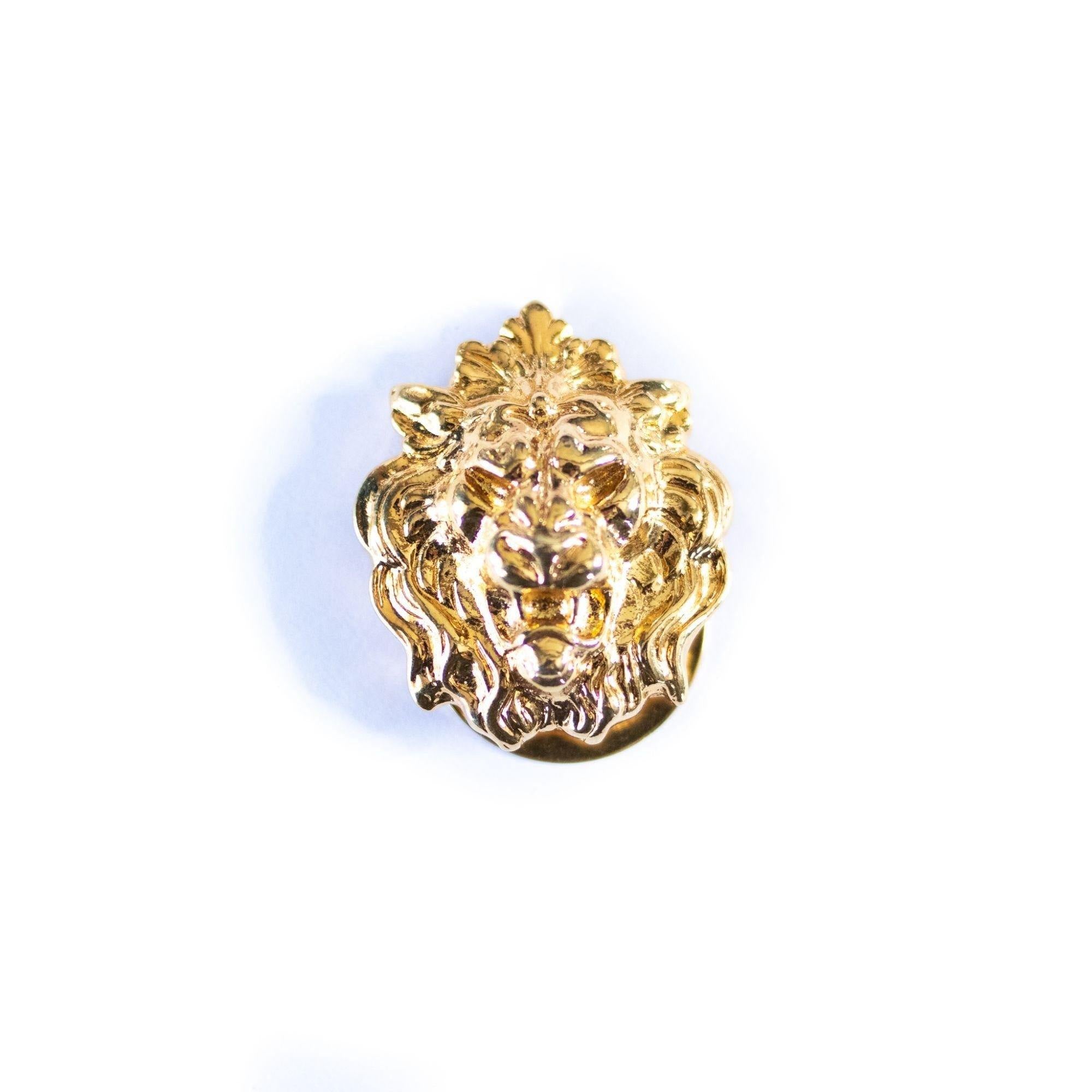 Vintage Lions Head Scarf Clip by Unsigned Beauty - Vintage Meet Modern Vintage Jewelry - Chicago, Illinois - #oldhollywoodglamour #vintagemeetmodern #designervintage #jewelrybox #antiquejewelry #vintagejewelry