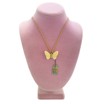 Vintage Crown Trifari Cream Butterfly Necklace by Crown Trifari - Vintage Meet Modern Vintage Jewelry - Chicago, Illinois - #oldhollywoodglamour #vintagemeetmodern #designervintage #jewelrybox #antiquejewelry #vintagejewelry