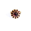 Vintage Garnet Medallion Ring by Hallmarked 925 - Vintage Meet Modern Vintage Jewelry - Chicago, Illinois - #oldhollywoodglamour #vintagemeetmodern #designervintage #jewelrybox #antiquejewelry #vintagejewelry
