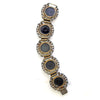 Vintage Judy Lee Iridescent Pressed Art Glass Gothic Revival Bracelet by Judy Lee - Vintage Meet Modern Vintage Jewelry - Chicago, Illinois - #oldhollywoodglamour #vintagemeetmodern #designervintage #jewelrybox #antiquejewelry #vintagejewelry