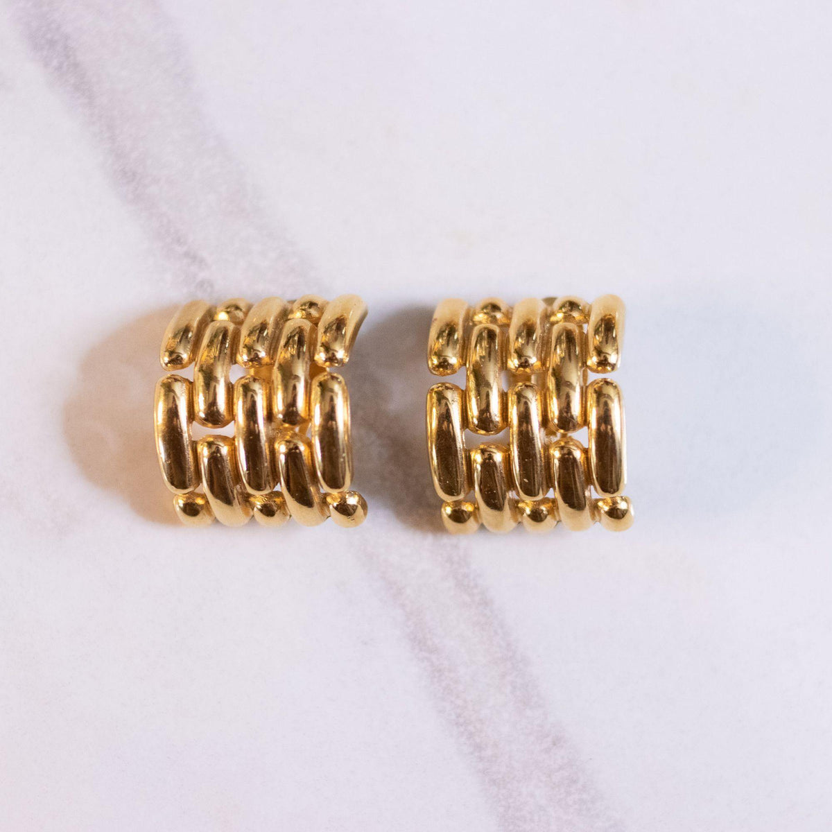 Vintage Givenchy Couture Chunky Gold Chain Earrings
