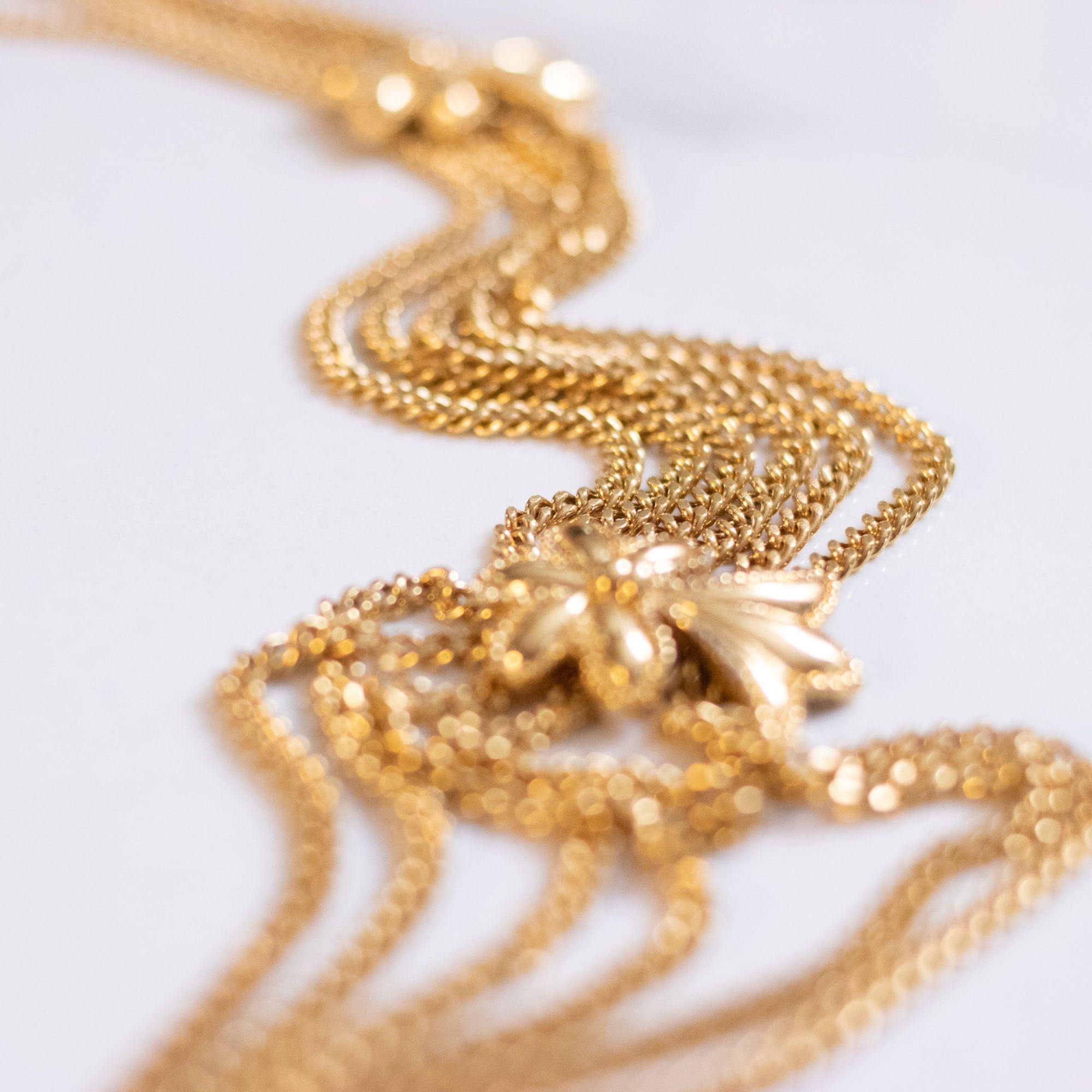 Vintage 1970s Gold Monet Multi Strand Necklace by Monet - Vintage Meet Modern Vintage Jewelry - Chicago, Illinois - #oldhollywoodglamour #vintagemeetmodern #designervintage #jewelrybox #antiquejewelry #vintagejewelry