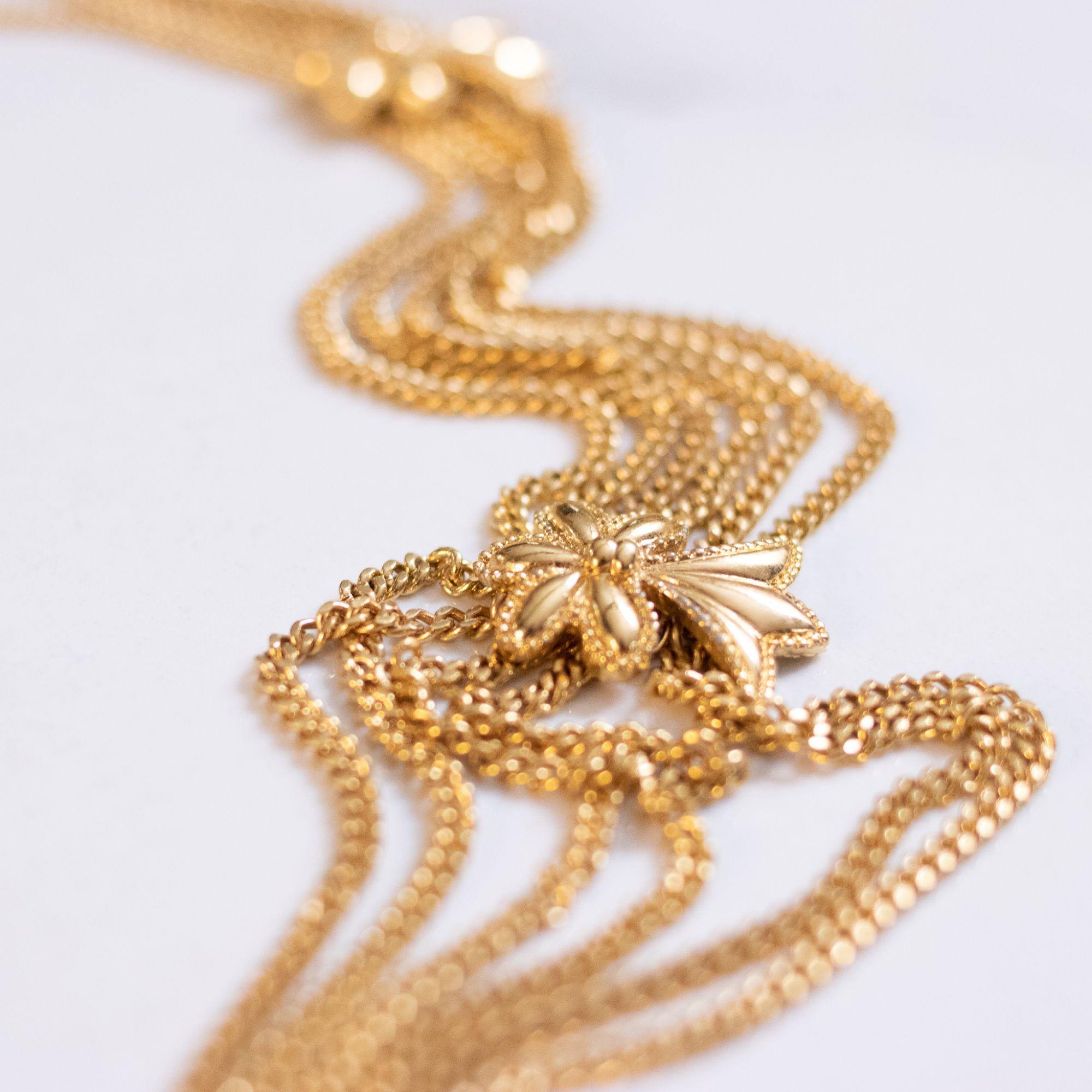 Vintage 1970s Gold Monet Multi Strand Necklace by Monet - Vintage Meet Modern Vintage Jewelry - Chicago, Illinois - #oldhollywoodglamour #vintagemeetmodern #designervintage #jewelrybox #antiquejewelry #vintagejewelry